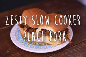 Zesty Slow Cooker Peach Pork | Hip Homeschool Moms