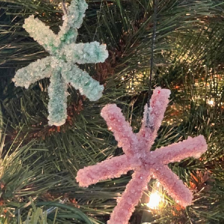 borax crystal ornaments