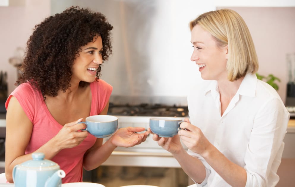 moms having tea together