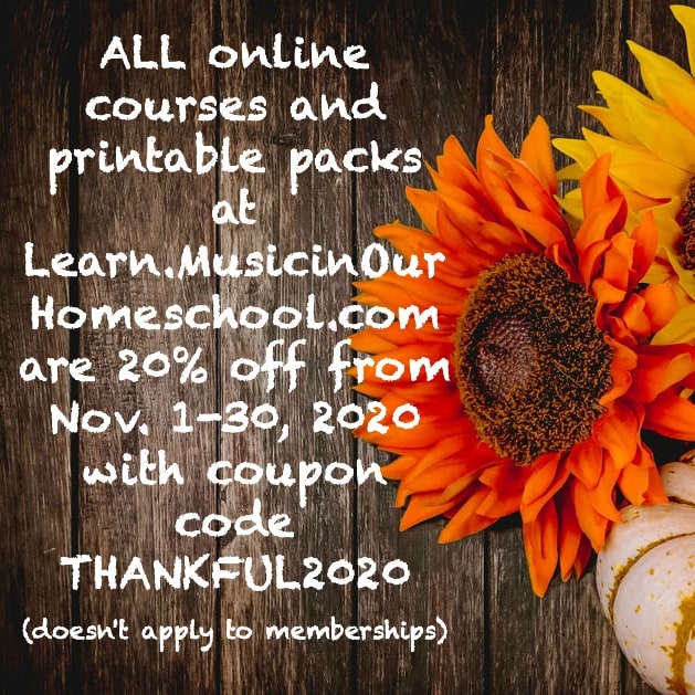 Music in Our Homeschool Black Friday 2020